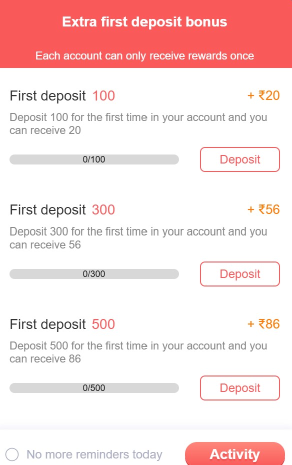 66 Lottery Deposit Bonus